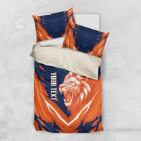 Custom Netherlands 2026 Football Bedding Set Go Oranje Majestic Lion