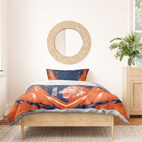 Custom Netherlands 2026 Football Bedding Set Go Oranje Majestic Lion