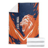 Custom Netherlands 2026 Football Blanket Go Oranje Majestic Lion