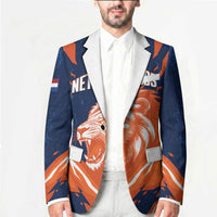 Custom Netherlands 2026 Football Blazer Go Oranje Majestic Lion