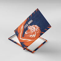 Custom Netherlands 2026 Football Canvas Wall Art Go Oranje Majestic Lion