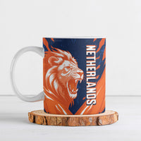 Custom Netherlands 2026 Football Ceramic Mug Go Oranje Majestic Lion