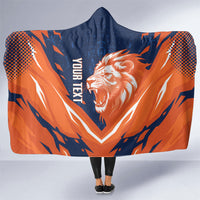 Custom Netherlands 2026 Football Hooded Blanket Go Oranje Majestic Lion