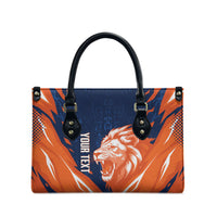 Custom Netherlands 2026 Football Leather Bag Go Oranje Majestic Lion