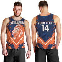 Custom Netherlands 2026 Football Men Tank Top Go Oranje Majestic Lion