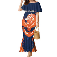 Custom Netherlands 2026 Football Mermaid Dress Go Oranje Majestic Lion