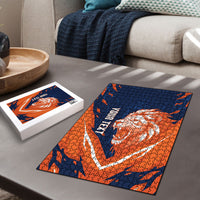 Custom Netherlands 2026 Football Puzzle Go Oranje Majestic Lion