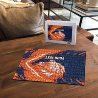 Custom Netherlands 2026 Football Puzzle Go Oranje Majestic Lion