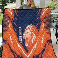 Custom Netherlands 2026 Football Quilt Go Oranje Majestic Lion