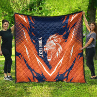 Custom Netherlands 2026 Football Quilt Go Oranje Majestic Lion