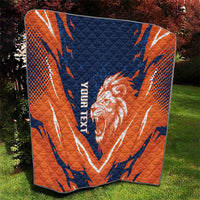 Custom Netherlands 2026 Football Quilt Go Oranje Majestic Lion