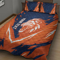 Custom Netherlands 2026 Football Quilt Bed Set Go Oranje Majestic Lion