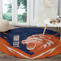 Custom Netherlands 2026 Football Round Carpet Go Oranje Majestic Lion