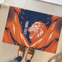 Custom Netherlands 2026 Football Rubber Doormat Go Oranje Majestic Lion