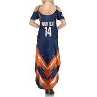 Custom Netherlands 2026 Football Summer Maxi Dress Go Oranje Majestic Lion
