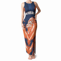 Custom Netherlands 2026 Football Tank Maxi Dress Go Oranje Majestic Lion