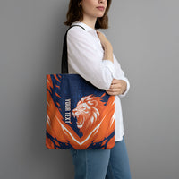 Custom Netherlands 2026 Football Tote Bag Go Oranje Majestic Lion