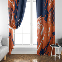 Custom Netherlands 2026 Football Window Curtain Go Oranje Majestic Lion