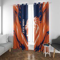 Custom Netherlands 2026 Football Window Curtain Go Oranje Majestic Lion