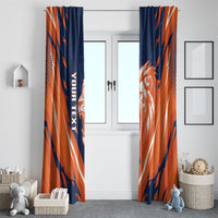 Custom Netherlands 2026 Football Window Curtain Go Oranje Majestic Lion
