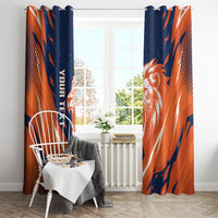 Custom Netherlands 2026 Football Window Curtain Go Oranje Majestic Lion