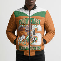 Custom Cote d'Ivoire 2026 Football Bomber Puffer Jacket Allez Les Elephant