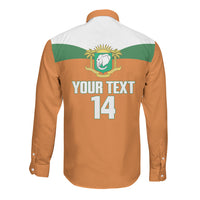 Custom Cote d'Ivoire 2026 Football Long Sleeve Button Shirt Allez Les Elephant