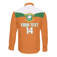 Custom Cote d'Ivoire 2026 Football Long Sleeve Button Shirt Allez Les Elephant