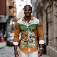 Custom Cote d'Ivoire 2026 Football Long Sleeve Button Shirt Allez Les Elephant