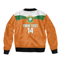Custom Cote d'Ivoire 2026 Football Sleeve Zip Bomber Jacket Allez Les Elephant