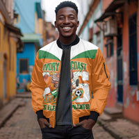 Custom Cote d'Ivoire 2026 Football Sleeve Zip Bomber Jacket Allez Les Elephant