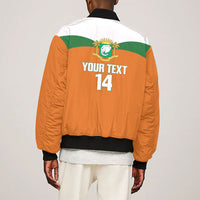 Custom Cote d'Ivoire 2026 Football Sleeve Zip Bomber Jacket Allez Les Elephant