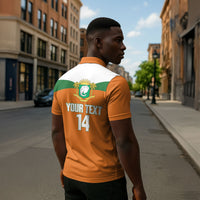 Custom Cote d'Ivoire 2026 Football Zipper Polo Shirt Allez Les Elephant