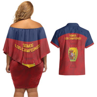 Spain Football Couples Matching Off Shoulder Short Dress and Hawaiian Shirt 4th We Are The Champions - Wonder Print Shop