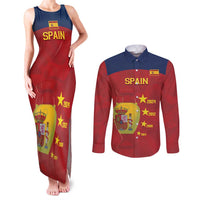 Spain Football Couples Matching Tank Maxi Dress and Long Sleeve Button Shirt 4th We Are The Champions - Wonder Print Shop