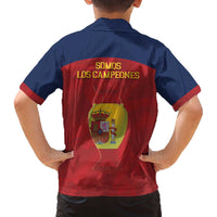 Spain Football Family Matching Off The Shoulder Long Sleeve Dress and Hawaiian Shirt 4th We Are The Champions - Wonder Print Shop