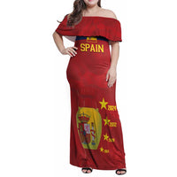Spain Football Family Matching Off Shoulder Maxi Dress and Hawaiian Shirt 4th We Are The Champions - Wonder Print Shop