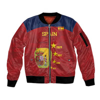 Spain Football Sleeve Zip Bomber Jacket 4th We Are The Champions - Wonder Print Shop