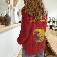 Spain Football Women Casual Shirt 4th We Are The Champions - Wonder Print Shop