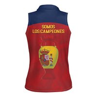 Spain Football Women Sleeveless Polo Shirt 4th We Are The Champions - Wonder Print Shop