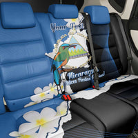 Personalized Nicaragua Independence Day Back Car Seat Cover Nicaraguan Guardabarranco Mix Sacuanjoche Flowers - Wonder Print Shop