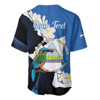 Personalized Nicaragua Independence Day Baseball Jersey Nicaraguan Guardabarranco Mix Sacuanjoche Flowers - Wonder Print Shop
