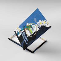 Personalized Nicaragua Independence Day Canvas Wall Art Nicaraguan Guardabarranco Mix Sacuanjoche Flowers - Wonder Print Shop