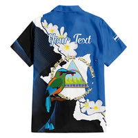 Personalized Nicaragua Independence Day Family Matching Short Sleeve Bodycon Dress and Hawaiian Shirt Nicaraguan Guardabarranco Mix Sacuanjoche Flowers - Wonder Print Shop