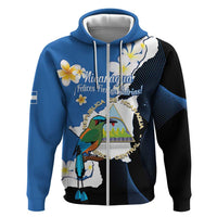 Personalized Nicaragua Independence Day Hoodie Nicaraguan Guardabarranco Mix Sacuanjoche Flowers - Wonder Print Shop