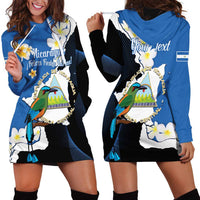 Personalized Nicaragua Independence Day Hoodie Dress Nicaraguan Guardabarranco Mix Sacuanjoche Flowers - Wonder Print Shop