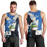 Personalized Nicaragua Independence Day Men Tank Top Nicaraguan Guardabarranco Mix Sacuanjoche Flowers - Wonder Print Shop