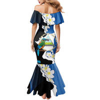 Personalized Nicaragua Independence Day Mermaid Dress Nicaraguan Guardabarranco Mix Sacuanjoche Flowers - Wonder Print Shop