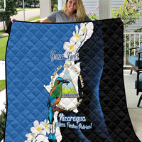 Personalized Nicaragua Independence Day Quilt Nicaraguan Guardabarranco Mix Sacuanjoche Flowers - Wonder Print Shop