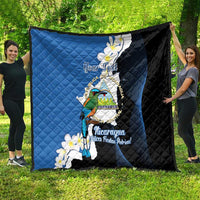 Personalized Nicaragua Independence Day Quilt Nicaraguan Guardabarranco Mix Sacuanjoche Flowers - Wonder Print Shop